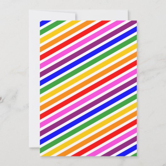 ピースアウト幼稚園おもしろいカラフル卒業 招待状 (裏面)