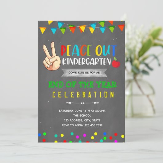 ピースアウト幼稚園への招待 招待状 (スタンド正面)