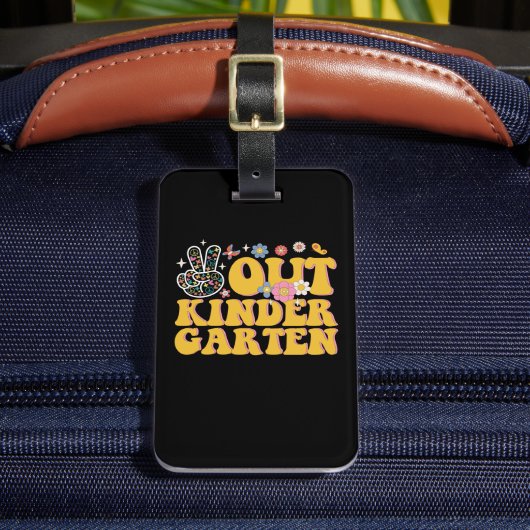 ピースアウト幼稚園グルービー学校の最終日 ラゲッジタグ (正面インサイチュ2)