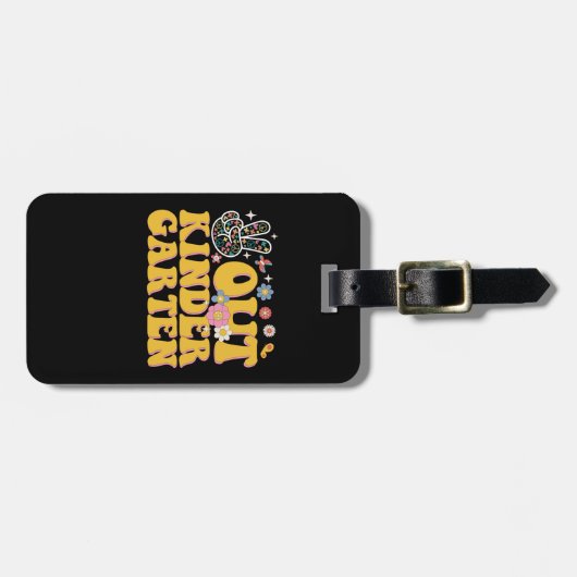 ピースアウト幼稚園グルービー学校の最終日 ラゲッジタグ (正面横)