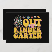 ピースアウト幼稚園グルービー学校の最終日 招待状 (正面/裏面)