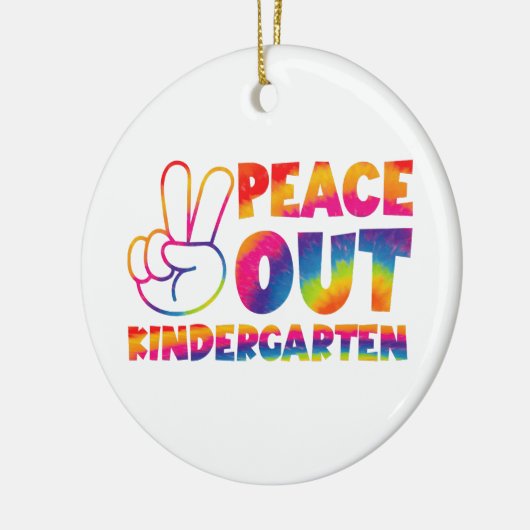 ピースアウト幼稚園絞り染め最終日 セラミックオーナメント (左)