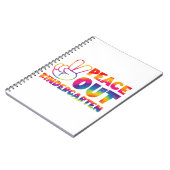 ピースアウト幼稚園絞り染め最終日 ノートブック (左側)