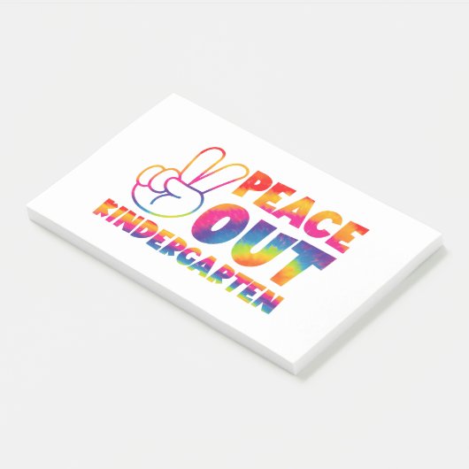 ピースアウト幼稚園絞り染め最終日 ポストイット (アングル)