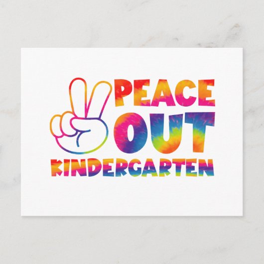 ピースアウト幼稚園絞り染め最終日 ポストカード (正面)