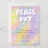 ピースアウト独身のディジット誕生日招待状 招待状 (正面)