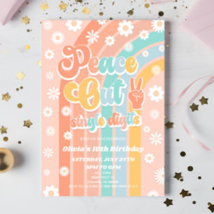 ピースアウト独身のデジットデイジー10th誕生日パーティー 招待状