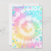 ピースアウト独身のデジットヒッピー絞り染め誕生日 招待状 (裏面)