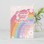 ピースアウト独身のデジットレインボー10誕生日インビ 招待状 (スタンド正面)