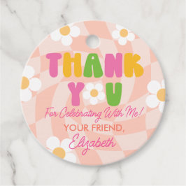 ピースアウト独身のデジット女の子10th誕生日パーティー フェイバータグ