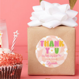 ピースアウト独身のデジット女の子10th誕生日パーティー ラウンドシール