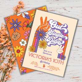 ピースアウト独身のデジット虹の誕生日パーティー 招待状