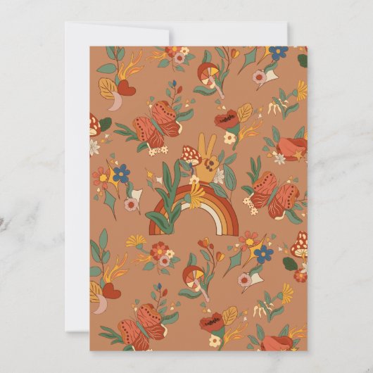 ピースアウト独身のデジット虹の誕生日パーティー 招待状 (裏面)