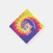 ピースアウト独身の桁数絞り染め10誕生日 スタンダードカクテルナプキン (角)