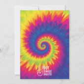 ピースアウト独身の桁数絞り染め10誕生日 招待状 (裏面)