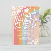 ピースアウト独身の桁数10th Groovy誕生日招待者 招待状 (スタンド正面)