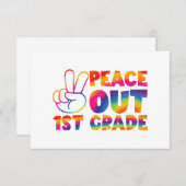 ピースアウト1年生絞り染め最終日1年生 サンキューカード (正面/裏面)