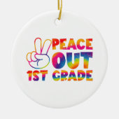 ピースアウト1年生絞り染め最終日1年生 セラミックオーナメント (正面)