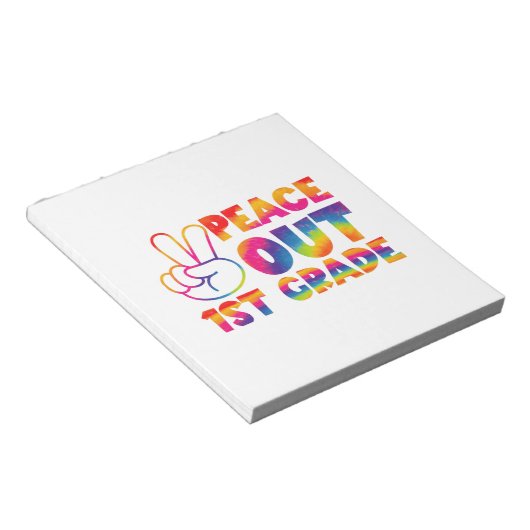 ピースアウト1年生絞り染め最終日1年生 ノートパッド (アングル)