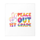 ピースアウト1年生絞り染め最終日1年生 ノートパッド (正面)