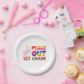 ピースアウト1年生絞り染め最終日1年生 ペーパープレート (パーティー)