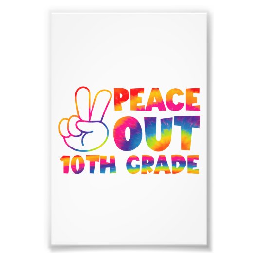 ピースアウト10年生絞り染め最終日10年生 フォトプリント            (正面)