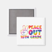 ピースアウト10年生絞り染め最終日10年生 マグネット (正面/裏面)
