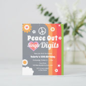 ピースアウト10誕生日招待状紙シート (スタンド正面)