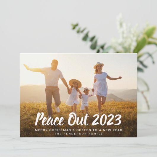 ピースアウト2020枚の写真、クリスマスの新年 シーズンカード (スタンド正面)
