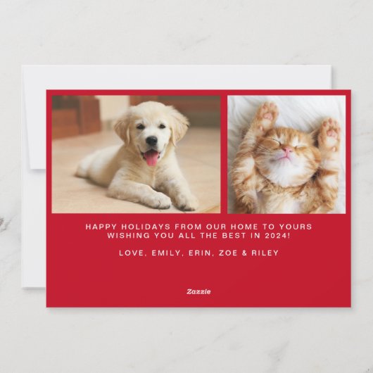 ピースアウト2020枚の写真、クリスマスの新年 シーズンカード (裏面)