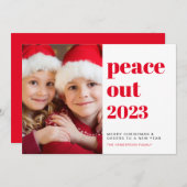 ピースアウト2021年写真新年応援クリスマス シーズンカード (正面/裏面)