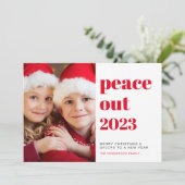 ピースアウト2021年写真新年応援クリスマス シーズンカード (スタンド正面)