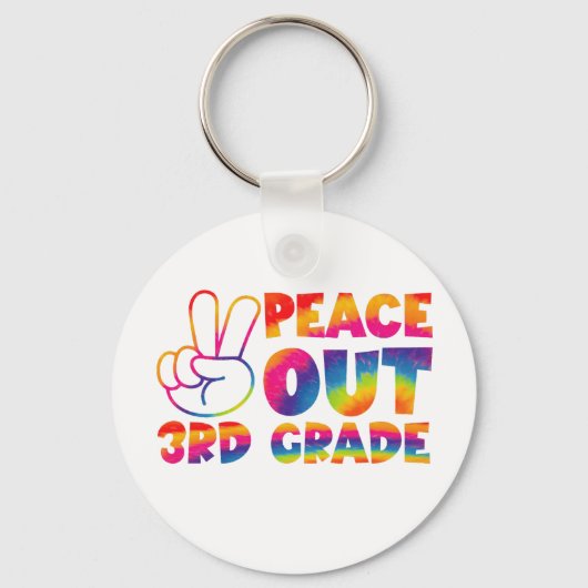 ピースアウト3年生絞り染め最終日3年生 キーホルダー (正面)