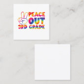 ピースアウト3年生絞り染め最終日3年生 スクエア名刺 (正面/裏面)