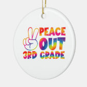 ピースアウト3年生絞り染め最終日3年生 セラミックオーナメント (左)