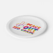 ピースアウト3年生絞り染め最終日3年生 ペーパープレート (アングル)