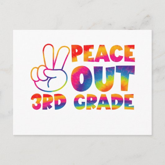 ピースアウト3年生絞り染め最終日3年生 ポストカード (正面)