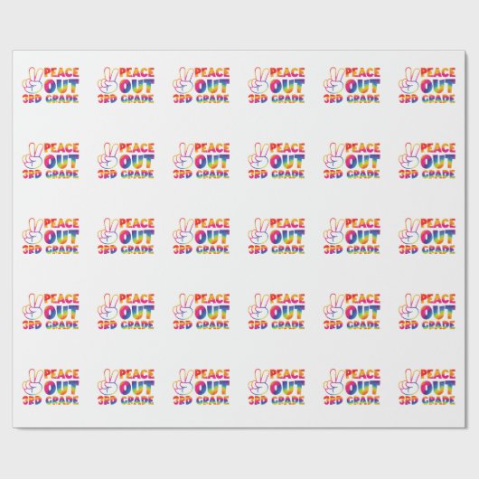 ピースアウト3年生絞り染め最終日3年生 ラッピングペーパー (フラット)