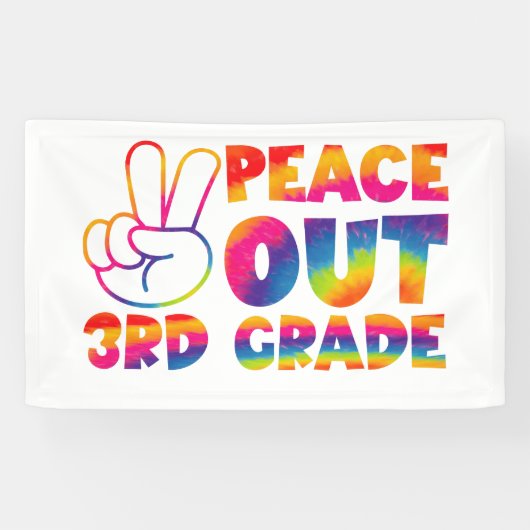 ピースアウト3年生絞り染め最終日3年生 横断幕 (横)