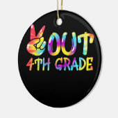 ピースアウト4年生絞り染め卒業 セラミックオーナメント (左)