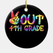 ピースアウト4年生絞り染め卒業 セラミックオーナメント (裏面)