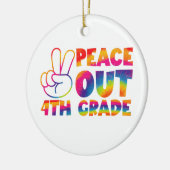 ピースアウト4年生絞り染め最終日4年生 セラミックオーナメント (左)