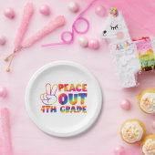 ピースアウト4年生絞り染め最終日4年生 ペーパープレート (パーティー)