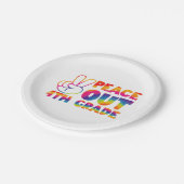 ピースアウト4年生絞り染め最終日4年生 ペーパープレート (アングル)