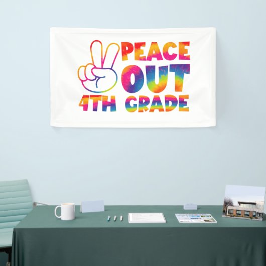 ピースアウト4年生絞り染め最終日4年生 横断幕 (トレードショー)