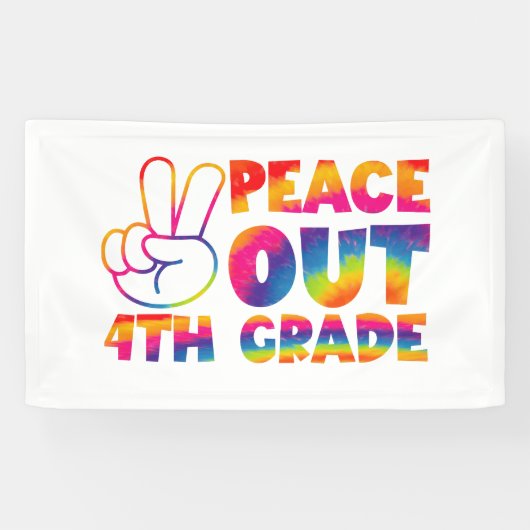 ピースアウト4年生絞り染め最終日4年生 横断幕 (横)