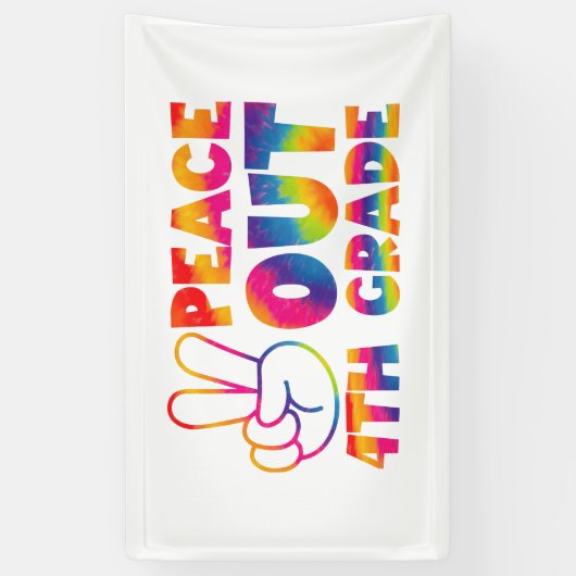 ピースアウト4年生絞り染め最終日4年生 横断幕 (縦)