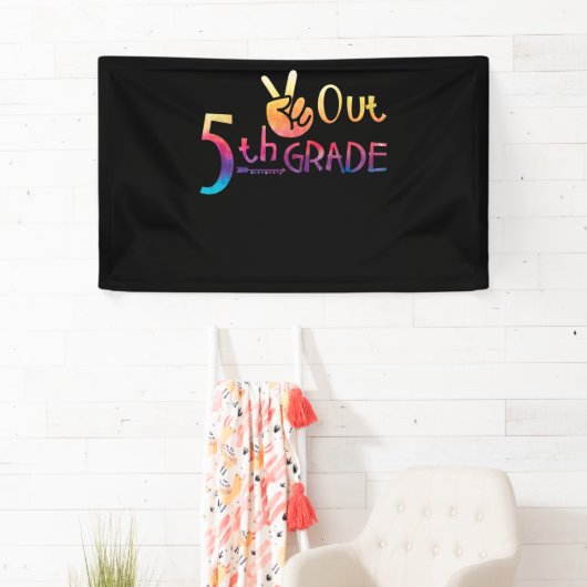 ピースアウト5年生絞り染め卒業クラス 横断幕 (インサイチュ)