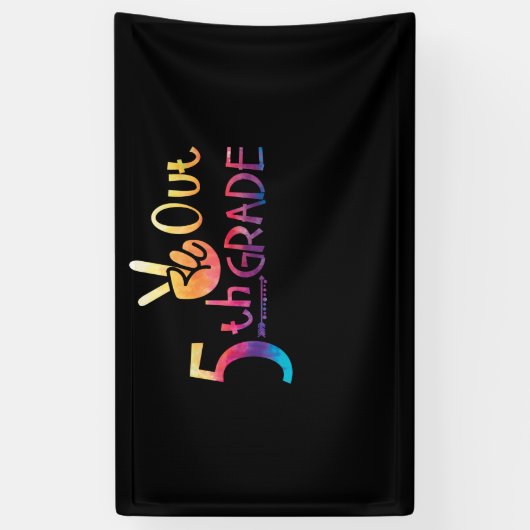 ピースアウト5年生絞り染め卒業クラス 横断幕 (縦)