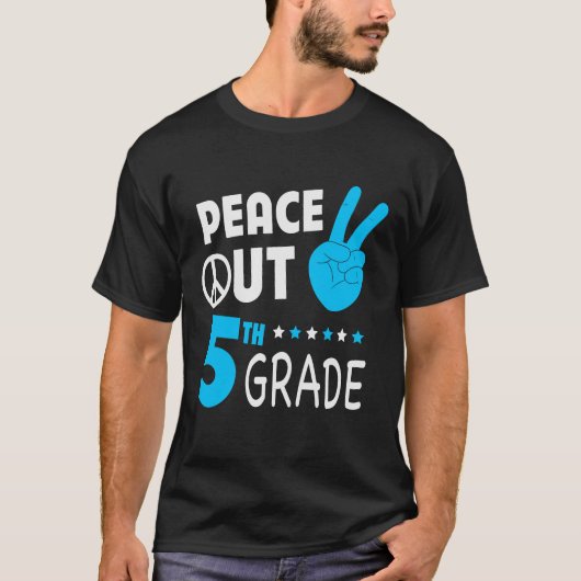 ピースアウト5年生5年生の男子卒業 Tシャツ (正面)